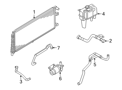 2006 Mercury Mariner Inverter Cooling Components Diagram