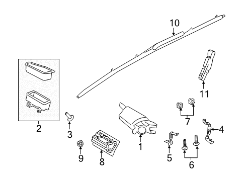 2013 Ford Escape Impact Sensor, Front Diagram for CP9Z-14B004-A