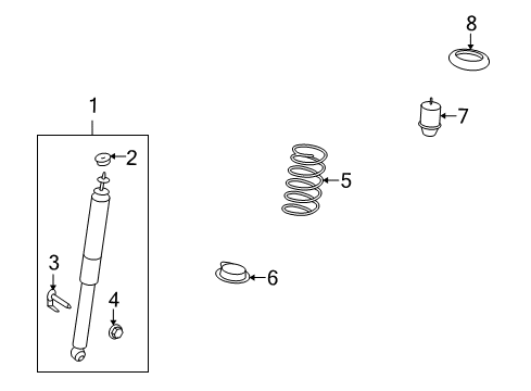 2009 Lincoln MKX Shocks & Components - Rear Diagram