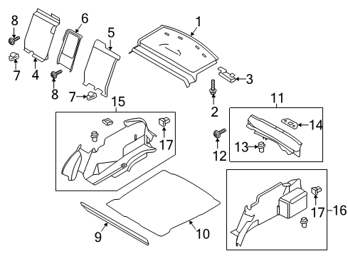 2019 Lincoln Continental Interior Trim - Rear Body Diagram