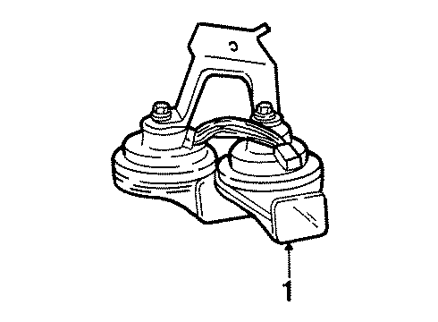 2000 Lincoln Town Car Horn Diagram for XW1Z-13832-AA