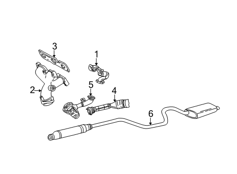 2000 Mercury Sable Exhaust Components Diagram