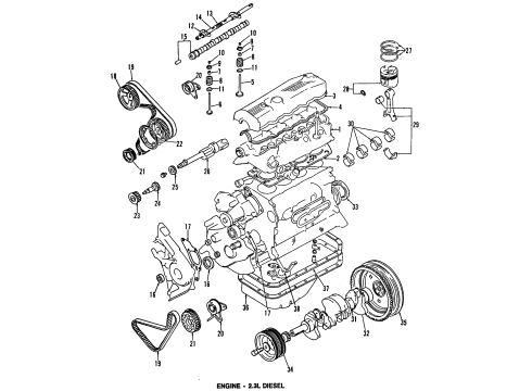 1985 Ford Ranger Engine & Trans Mounting Diagram
