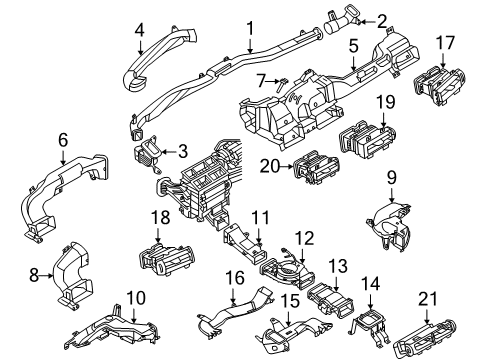 2021 Lincoln Aviator Ducts Diagram