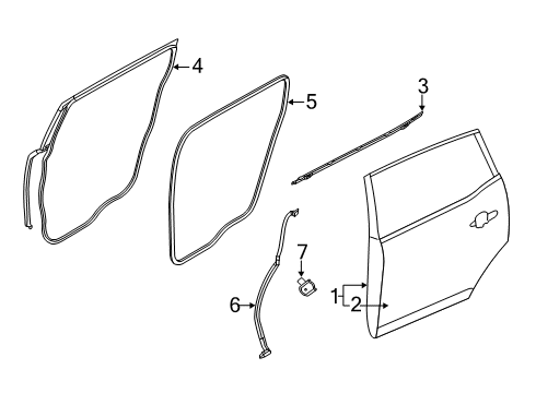 2012 Lincoln MKT Rear Door Diagram