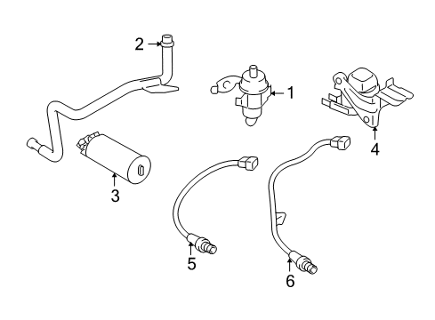 2006 Ford Escape Emission Components Diagram 2 - Thumbnail
