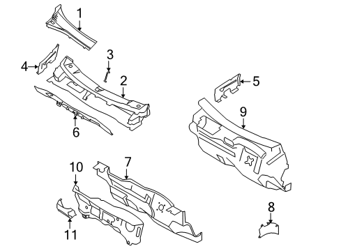 2009 Ford Focus Dash Panel Diagram for 8S4Z-5401610-A