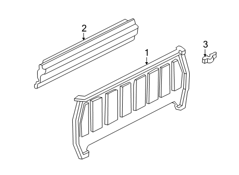 2005 Ford Ranger Back Panel, Side Panel & Components Diagram