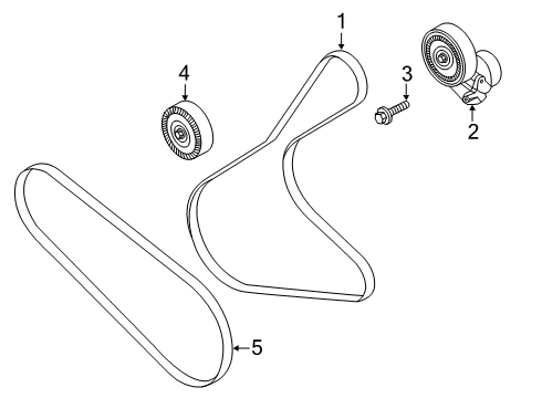 2023 Ford Explorer Belts & Pulleys Diagram