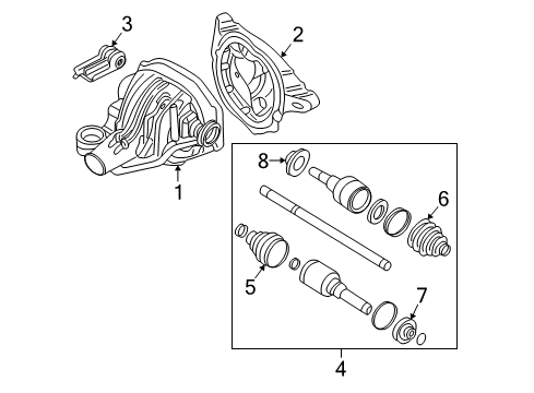 2005 Mercury Mountaineer Axle Housing - Rear Diagram