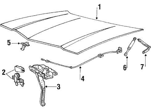 1987 Lincoln Town Car Assist Support Diagram for E8VY-16C826-A