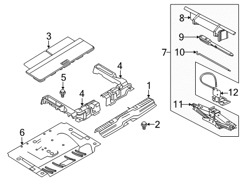 2006 Mercury Mountaineer Interior Trim - Rear Body Diagram 1 - Thumbnail