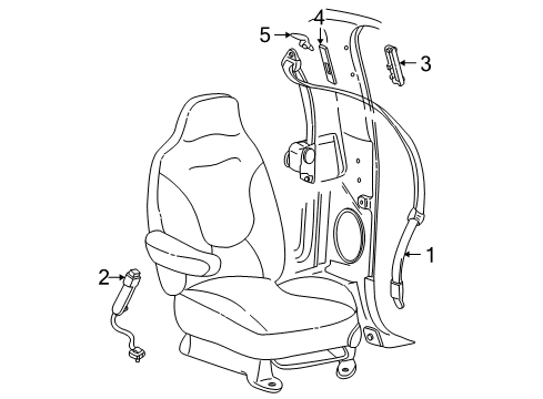 2000 Ford Expedition Front Seat Belts Diagram