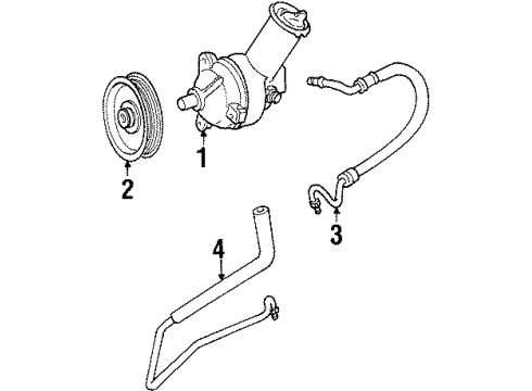 1997 Ford Ranger P/S Pump & Hoses, Steering Gear & Linkage Diagram 3 - Thumbnail