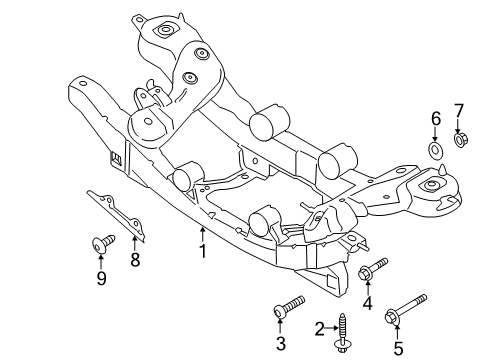2013 Ford Escape Suspension Mounting - Rear Diagram