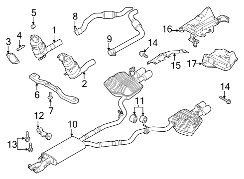 2022 Ford Police Interceptor Utility Exhaust Components Diagram