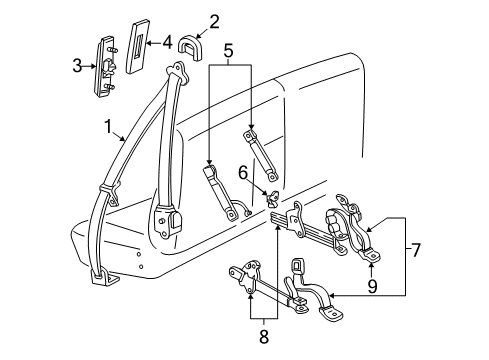 2005 Ford Ranger Seat Belt Diagram