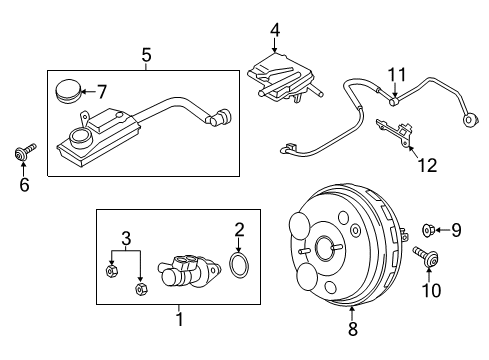 2017 Ford Escape Brake Booster Diagram for GV6Z-2005-A