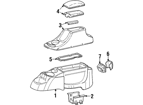 1999 Mercury Sable Center Console Diagram 1 - Thumbnail