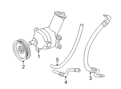 2002 Ford Ranger P/S Pump & Hoses, Steering Gear & Linkage Diagram