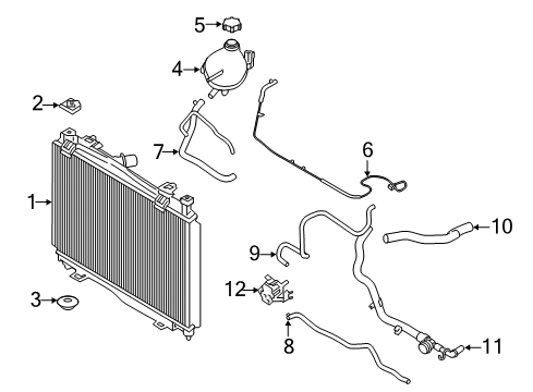 2020 Ford EcoSport Radiator & Components Diagram 1 - Thumbnail
