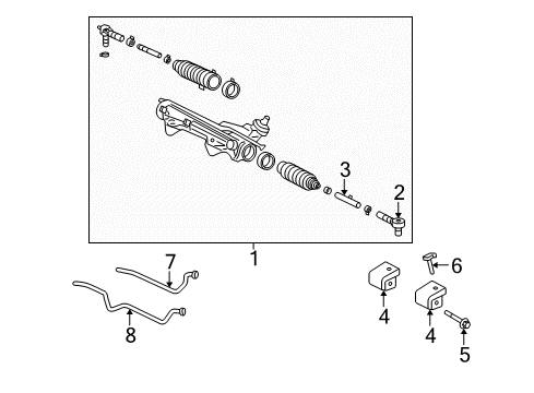 2005 Lincoln Navigator Steering Column & Wheel, Steering Gear & Linkage Diagram 2 - Thumbnail