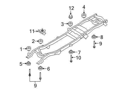2008 Ford F-350 Super Duty Frame & Components Diagram 1 - Thumbnail