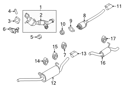 2012 Ford Transit Connect Exhaust Components Diagram