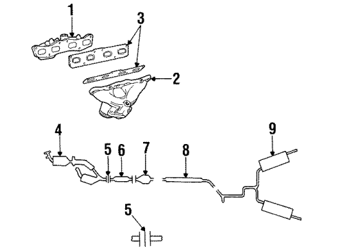 1998 Ford Taurus Exhaust Components Diagram