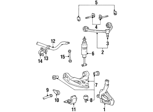 1999 Mercury Mountaineer Front Suspension, Stabilizer Bar Diagram 2 - Thumbnail