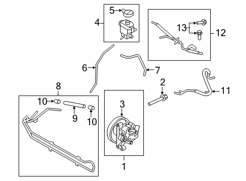 2011 Ford Edge Oil Cooler, Front Diagram for BT4Z-3D746-A