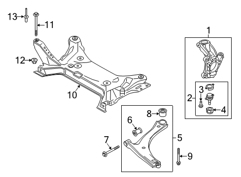 2017 Ford Transit-150 Front Suspension Components, Lower Control Arm, Stabilizer Bar Diagram