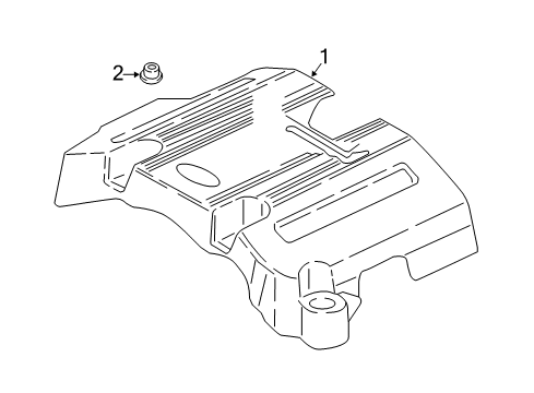 2017 Ford F-150 Engine Cover Diagram for HL3Z-6A949-G