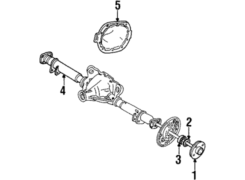 1998 Ford Crown Victoria Axle Housing - Rear Diagram