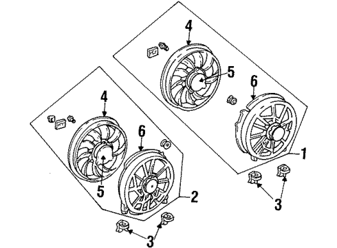 1999 Mercury Sable Cooling System, Radiator, Water Pump, Cooling Fan Diagram
