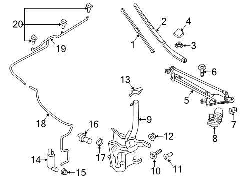 2018 Lincoln MKZ Wiper Transmission Diagram for DP5Z-17566-A