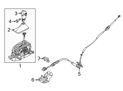2017 Ford Flex Gear Shift Control - AT Diagram