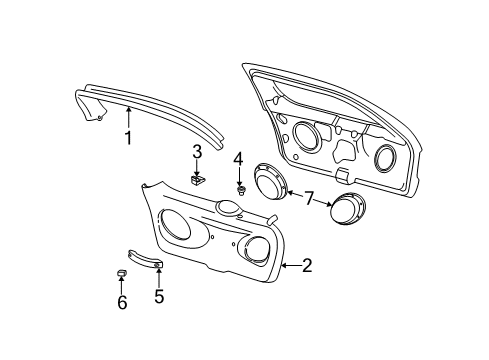 2003 Ford Taurus Interior Trim - Lift Gate Diagram
