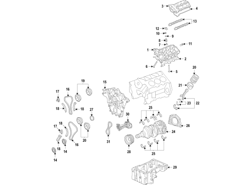 2023 Ford F-150 Valve Cover Gasket Diagram for JT4Z-6584-H