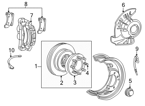2004 Ford F-250 Super Duty Brake Components Diagram