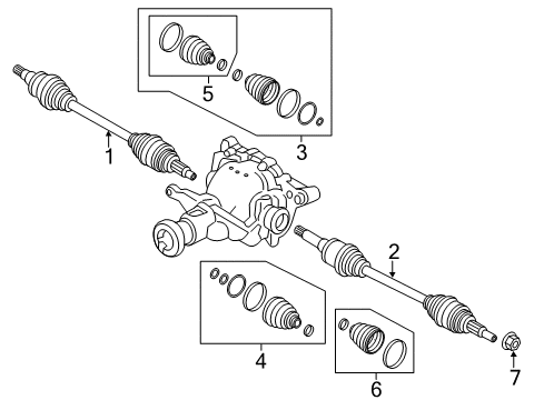 2022 Ford Mustang Drive Axles - Rear Diagram