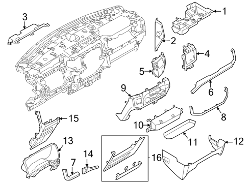 2023 Ford Expedition Cluster & Switches, Instrument Panel Diagram 3 - Thumbnail