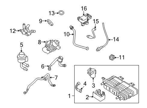 2012 Ford Fusion EGR Valve Diagram for 9E5Z-9D475-A