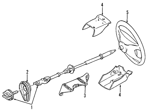 1998 Ford Contour Shroud Diagram for F7RZ3530CC