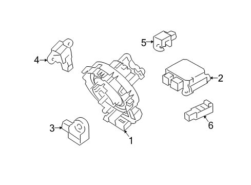 2019 Ford Fiesta Air Bag Components Diagram