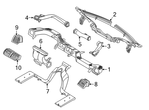 2018 Ford Police Interceptor Utility Ducts Diagram