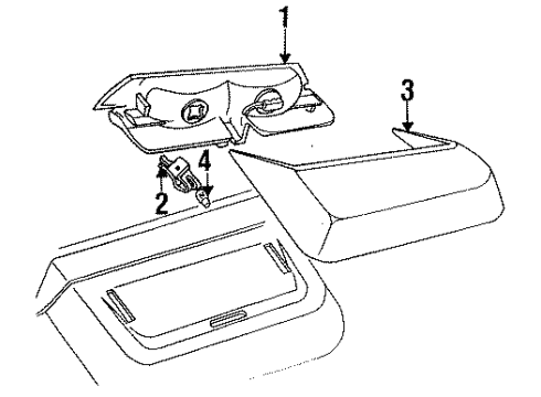 1990 Ford Thunderbird High Mount Lamps Diagram
