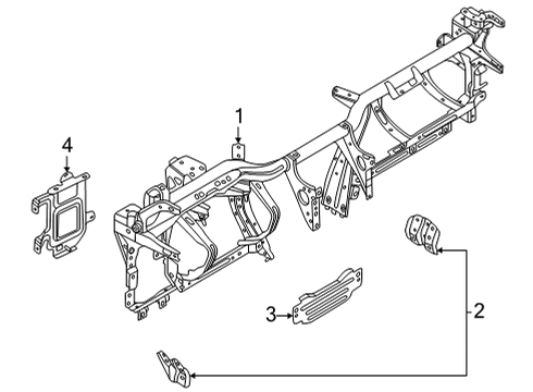 2022 Ford Bronco Instrument Panel Components Diagram 2 - Thumbnail