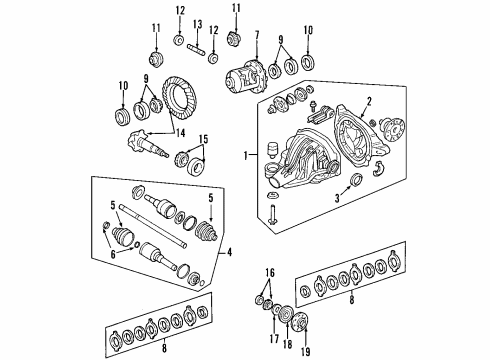 2012 Lincoln Navigator Rear Axle, Axle Shafts & Joints, Differential, Drive Axles, Propeller Shaft Diagram