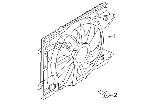 2023 Ford Escape Fan Assembly Diagram for MX6Z-8C607-B
